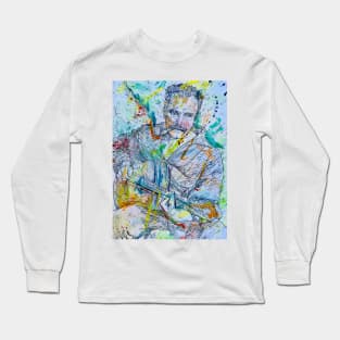 GEORGES BRASSENS watercolor portrait .2 Long Sleeve T-Shirt